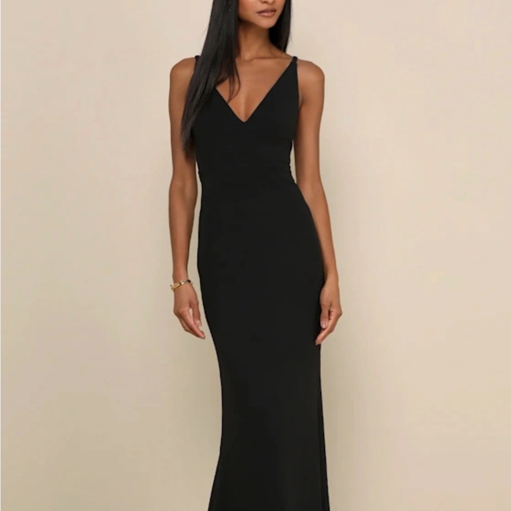 Lulu's Classic Black Wedding Dress